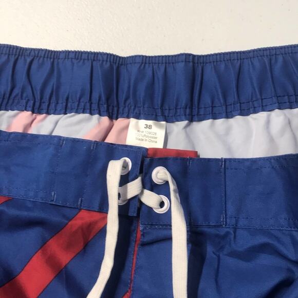 Men's 38 USA FLAG Board Shorts Red White Blue - Picture 5 of 5